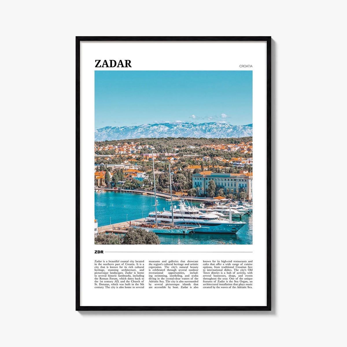 Zadar Travel Poster