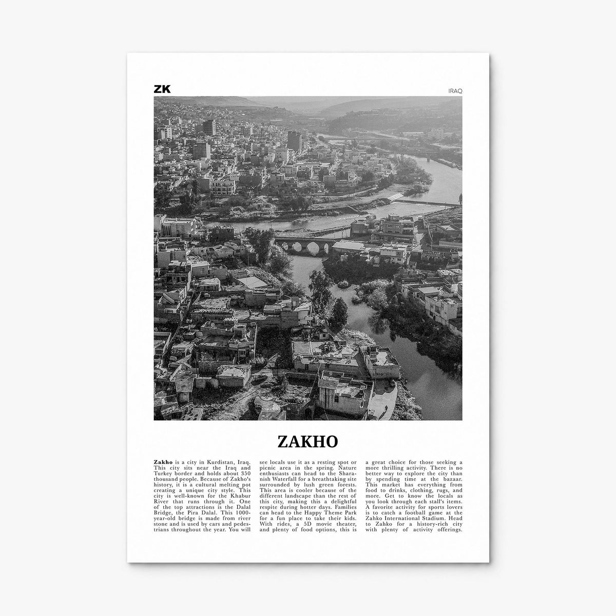 Zakho Newspaper Poster, print only (unframed)