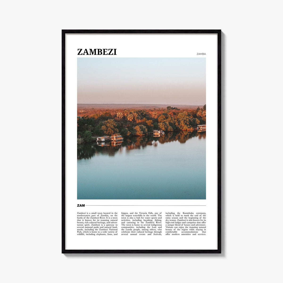 Zambezi Travel Poster