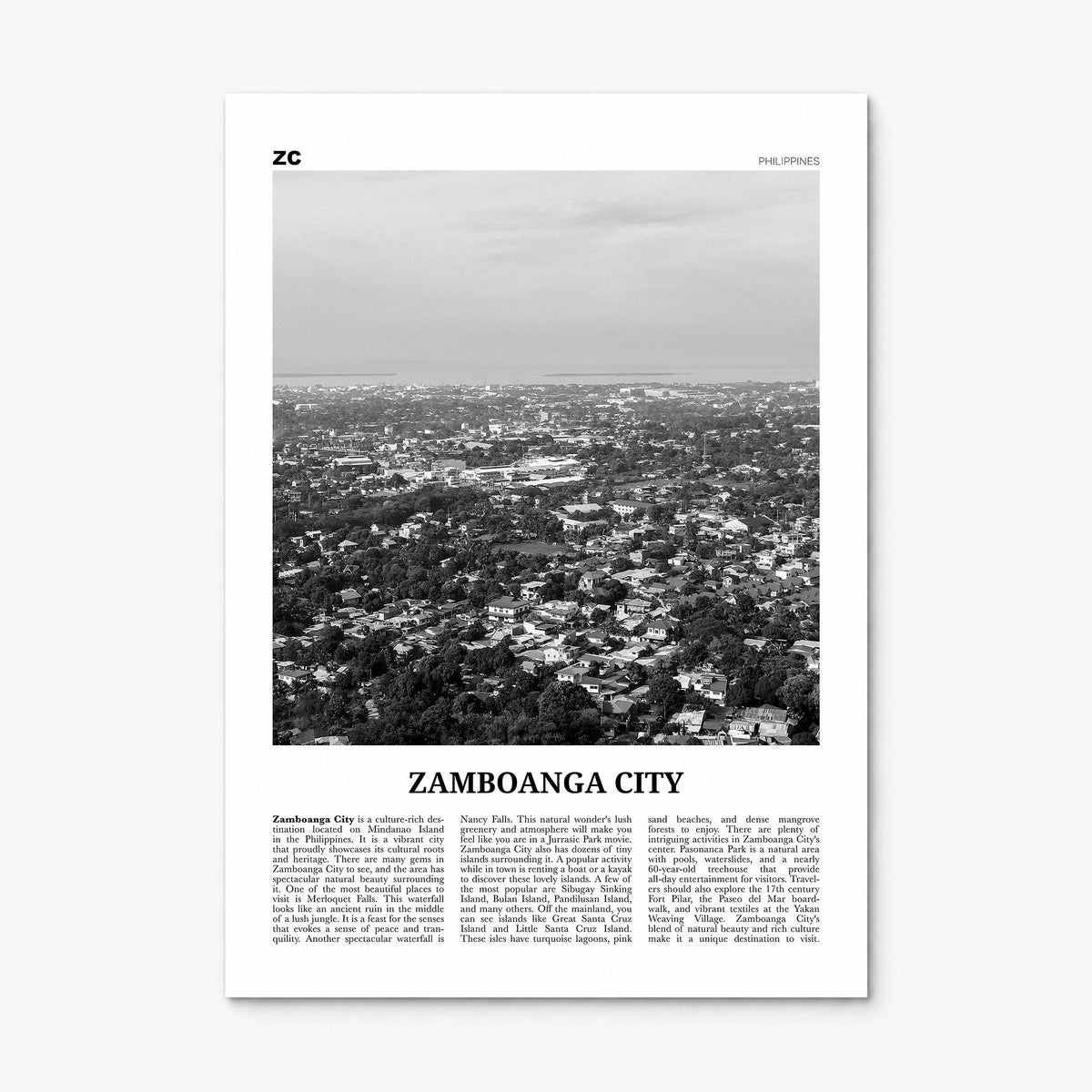 Zamboanga City Newspaper Poster, print only (unframed)