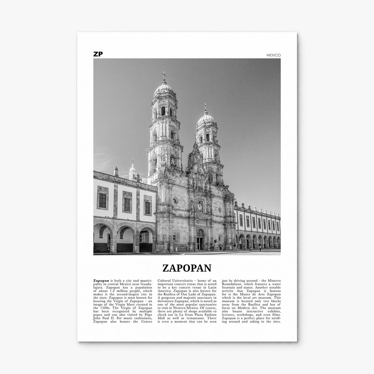 Zapopan Newspaper Poster, print only (unframed)