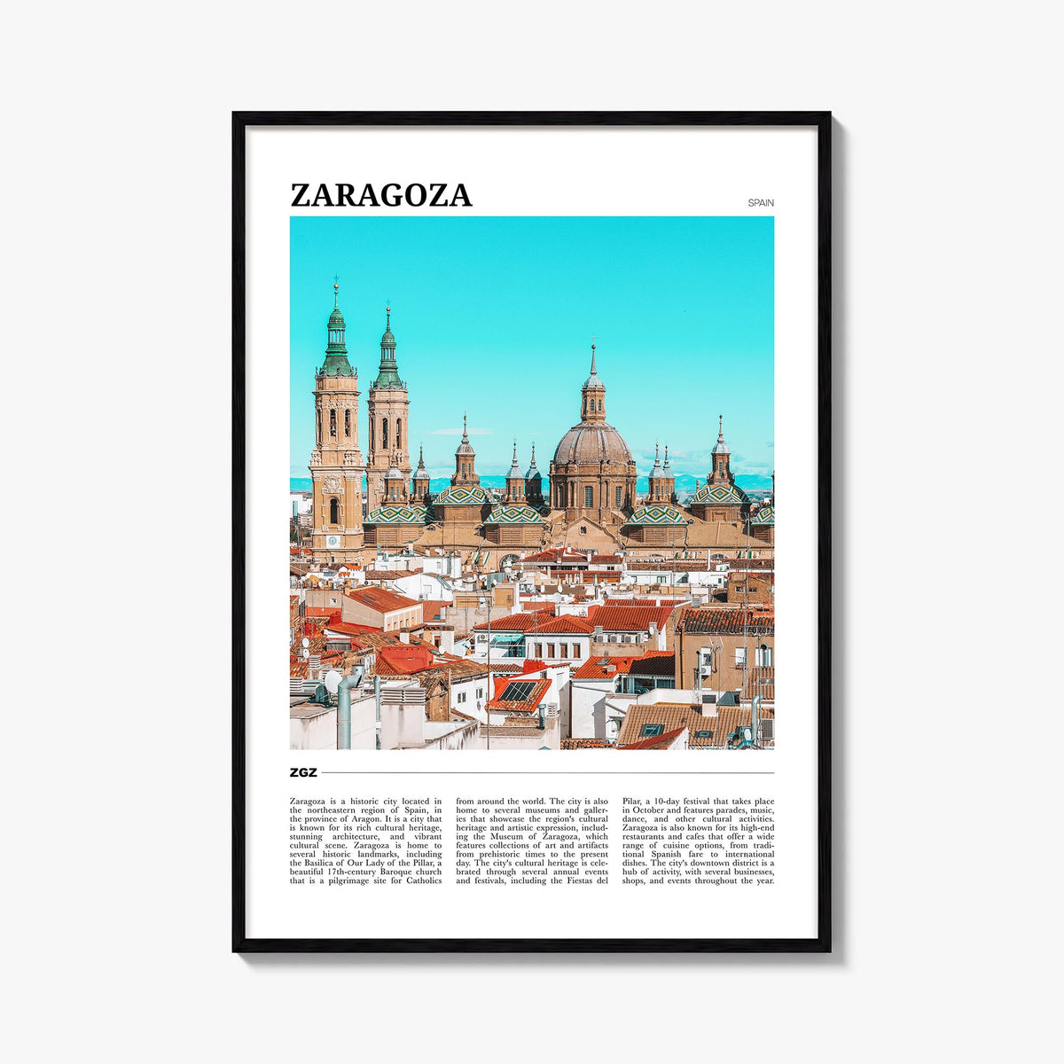 Zaragoza Travel No 2 Poster