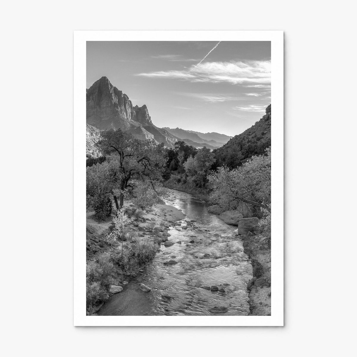 Zion National Park Photo Poster, print only (unframed), white border