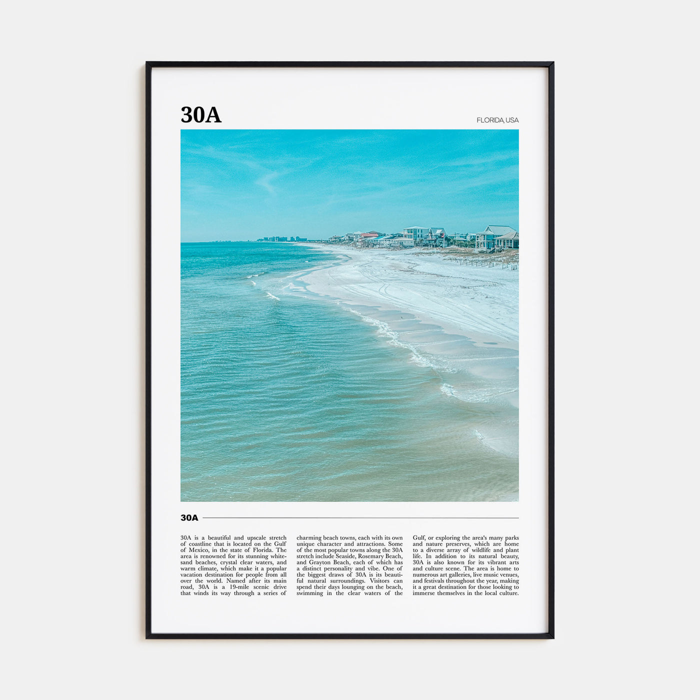 30A Travel Color Poster