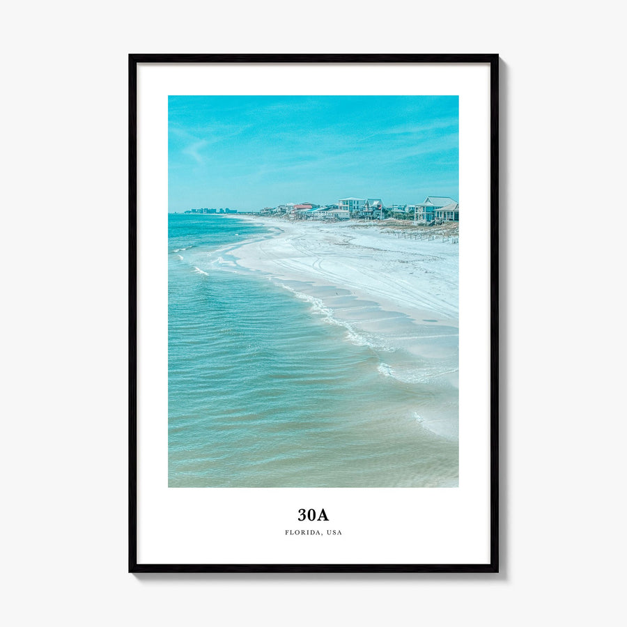 30A Classic Poster, framed poster mockup