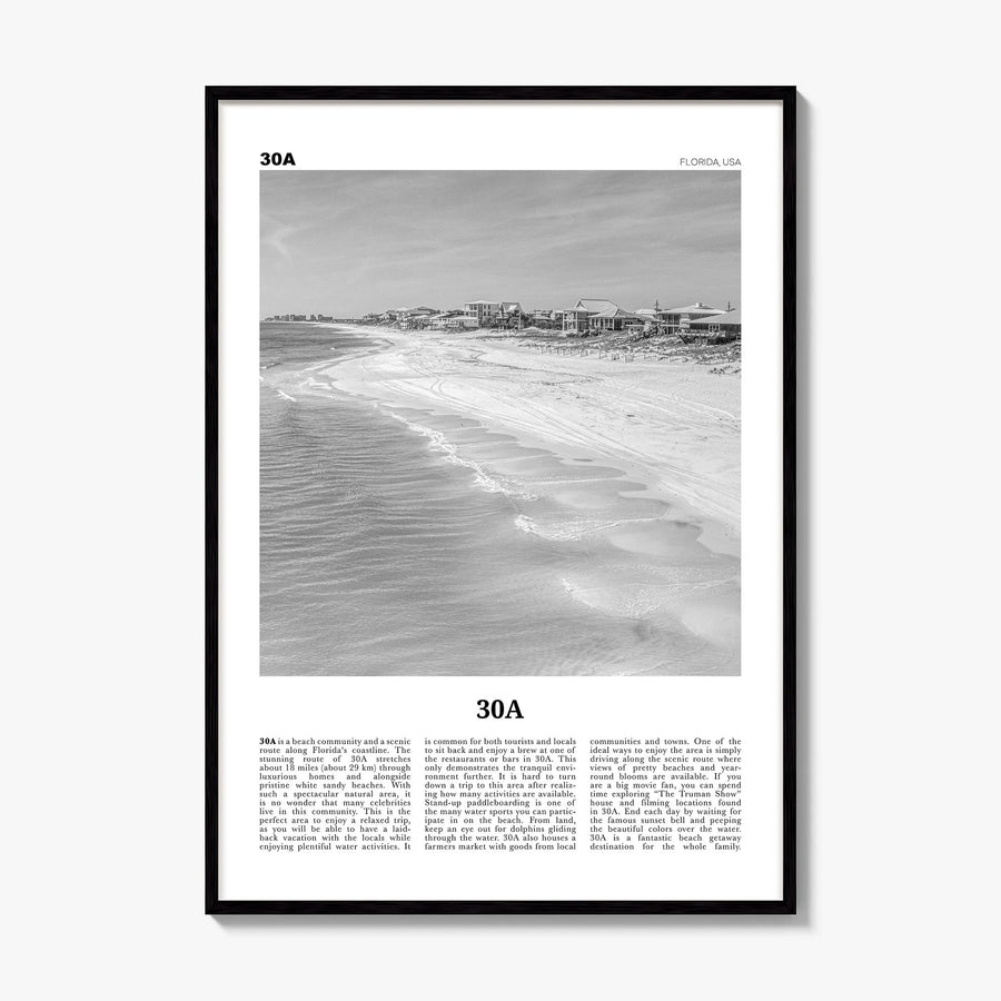 30A Newspaper Poster, framed poster mockup
