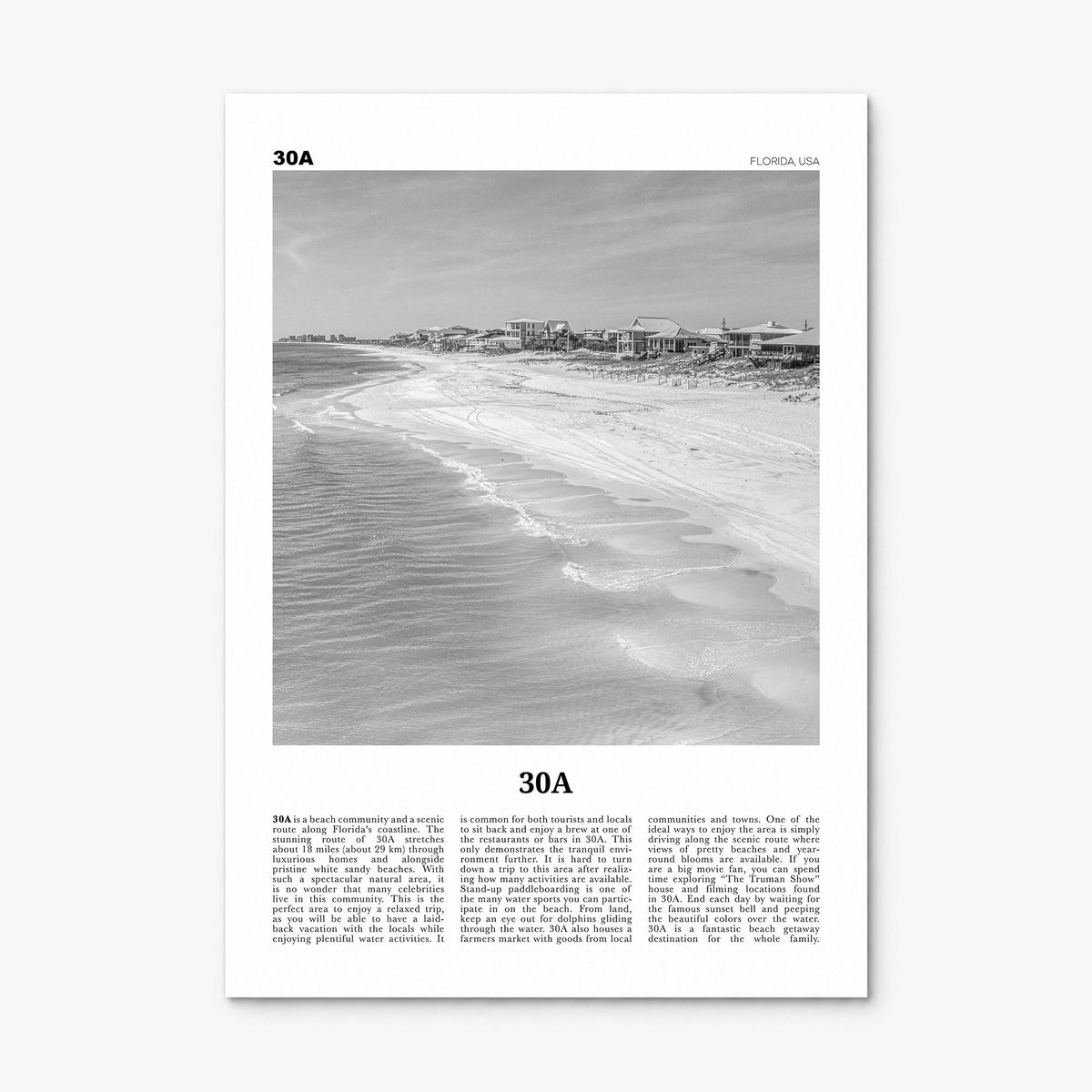 30A Newspaper Poster, print only (unframed)