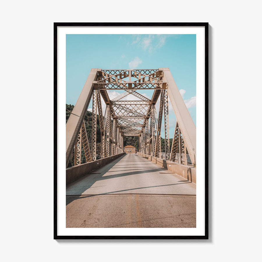 4th Avenue Bridge Photo Poster, framed poster mockup, white border