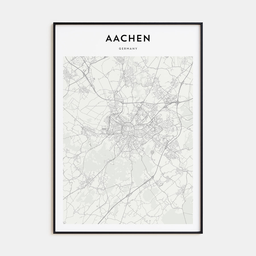 Aachen Map Portrait Poster