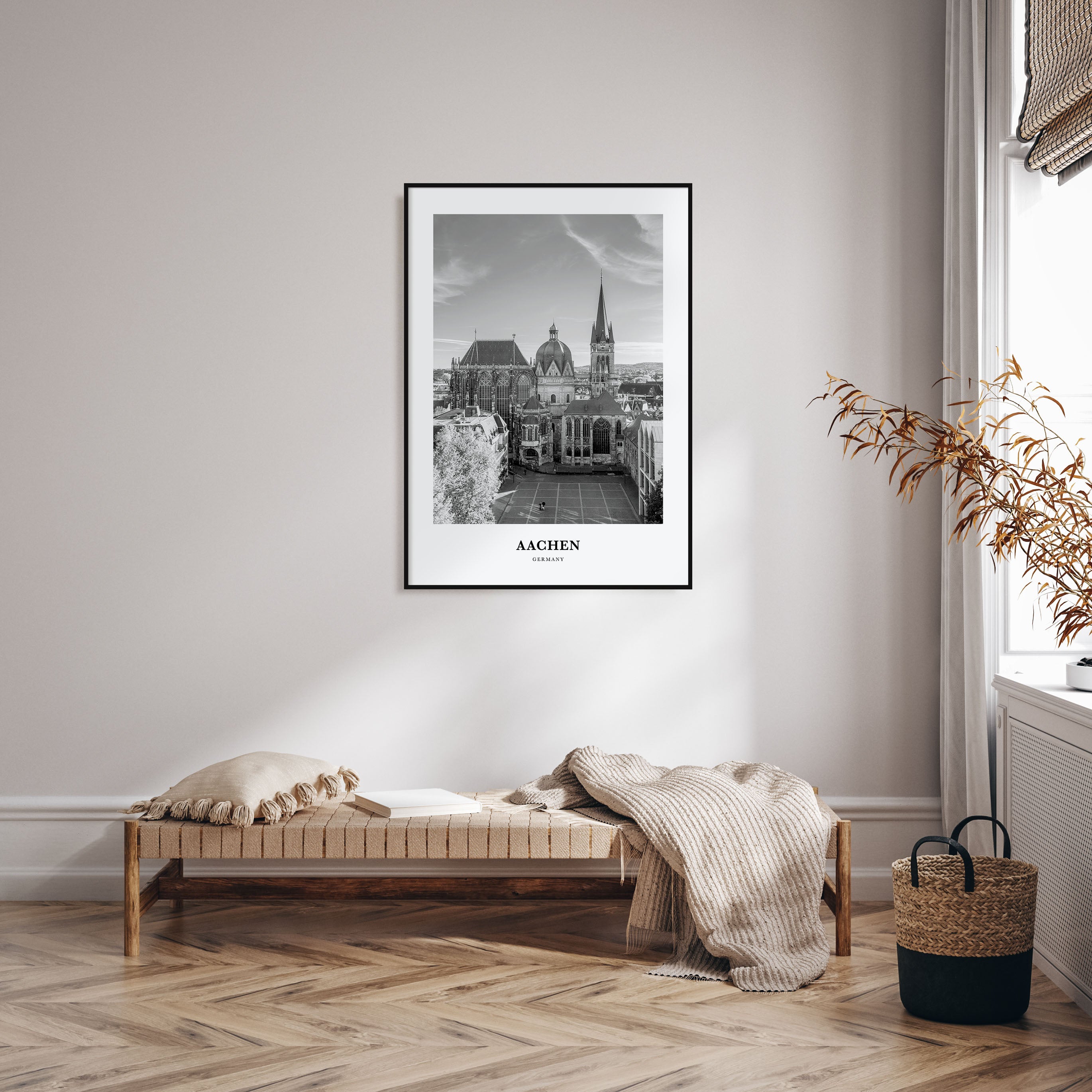 Aachen Portrait B&W Poster