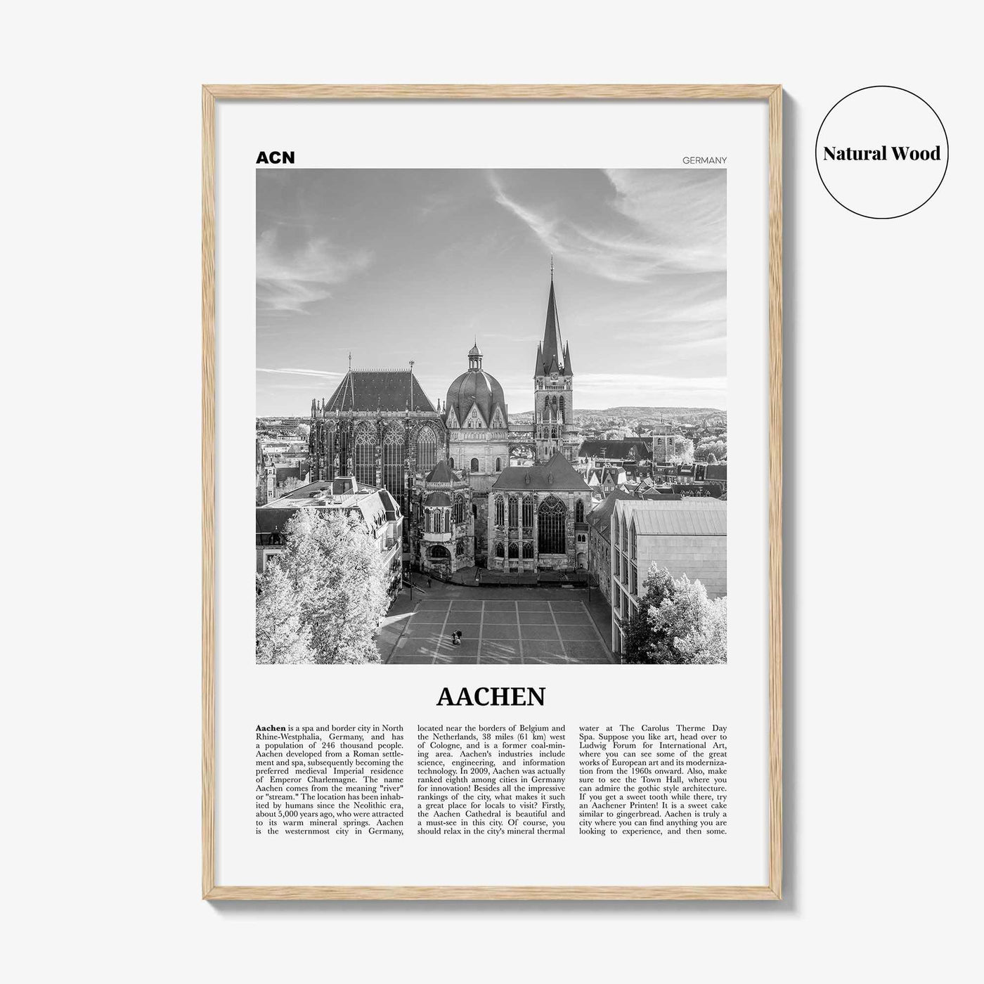 Aachen Print Black and White, Aachen Wall Art, Aachen Poster, Aachen Photo, Aachen Wall Décor, Germany, Deutschland, Europe, Cologne