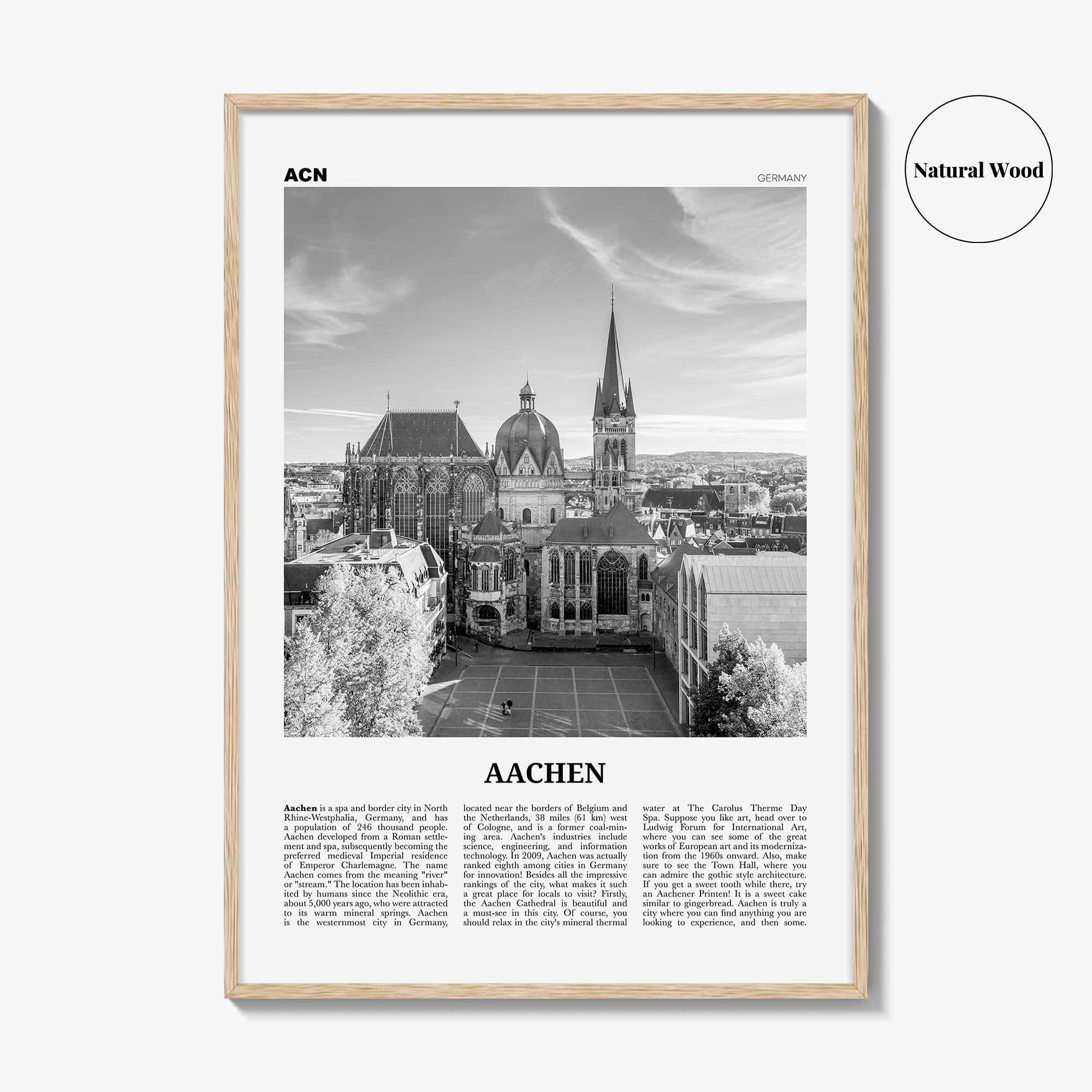 Aachen Print Black and White, Aachen Wall Art, Aachen Poster, Aachen Photo, Aachen Wall Décor, Germany, Deutschland, Europe, Cologne