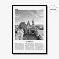 Aachen Print Black and White, Aachen Wall Art, Aachen Poster, Aachen Photo, Aachen Wall Décor, Germany, Deutschland, Europe, Cologne