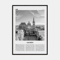 Aachen Travel B&W Poster