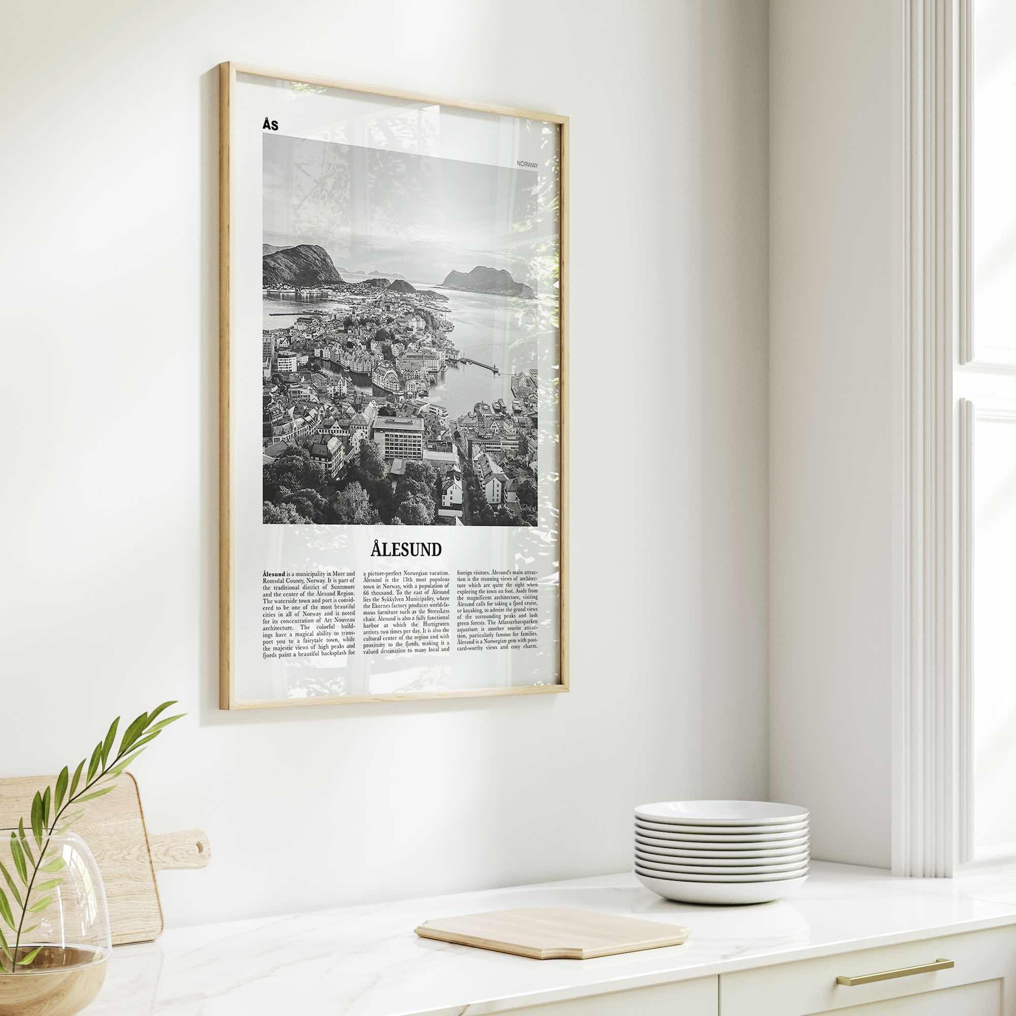 Aalesund Print Black and White, Ålesund Wall Art, Ålesund Poster, Ålesund Photo, Ålesund Wall Décor, Aalesund Poster, Norway