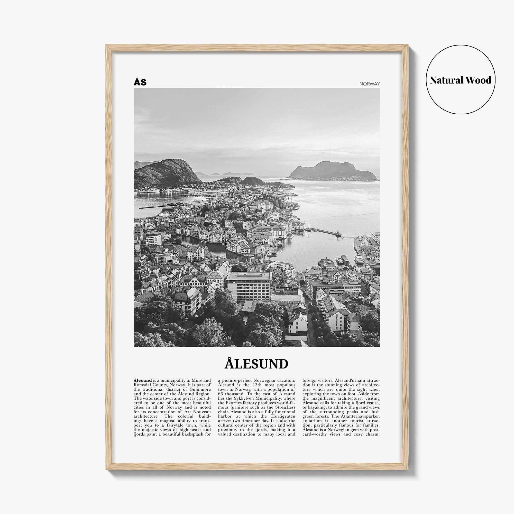 Aalesund Print Black and White, Ålesund Wall Art, Ålesund Poster, Ålesund Photo, Ålesund Wall Décor, Aalesund Poster, Norway