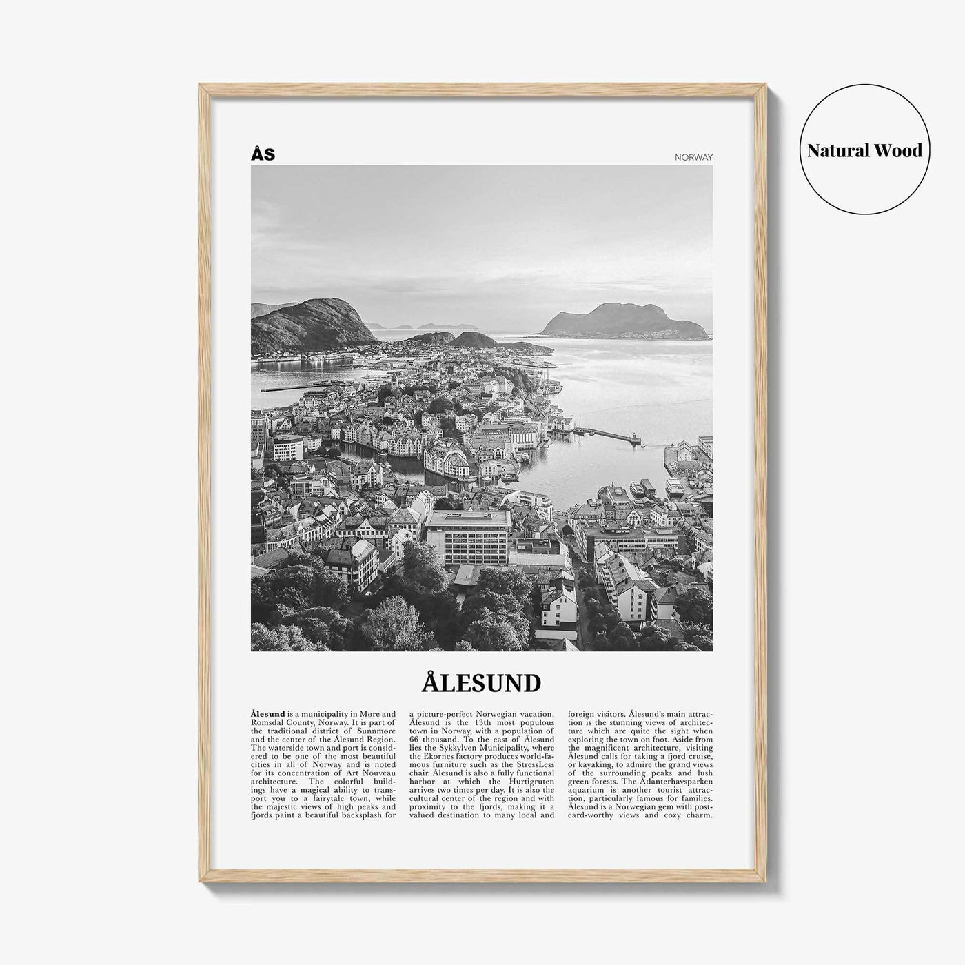 Aalesund Print Black and White, Ålesund Wall Art, Ålesund Poster, Ålesund Photo, Ålesund Wall Décor, Aalesund Poster, Norway