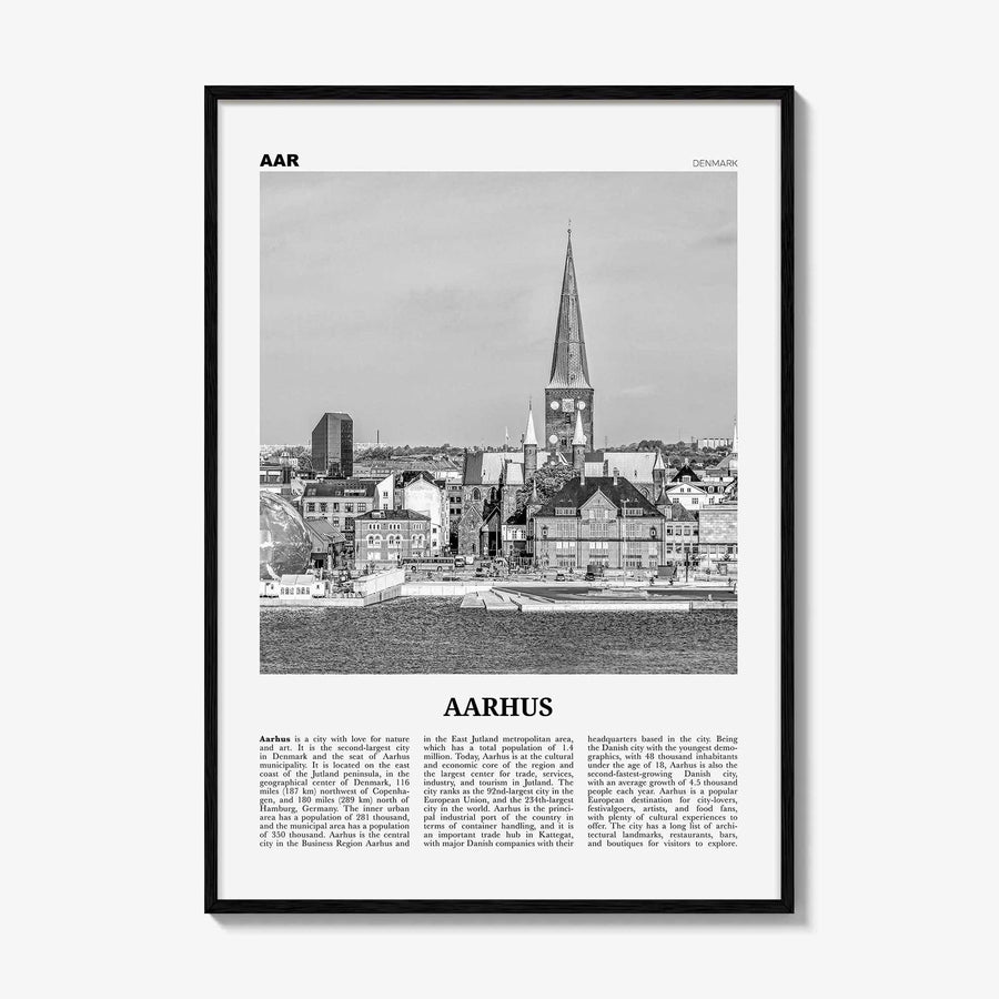 Aarhus Print Black and White No 1, Aarhus Wall Art, Aarhus Poster, Aarhus Photo, Aarhus Wall Decor, City Print, Denmark, Århus, Danmark