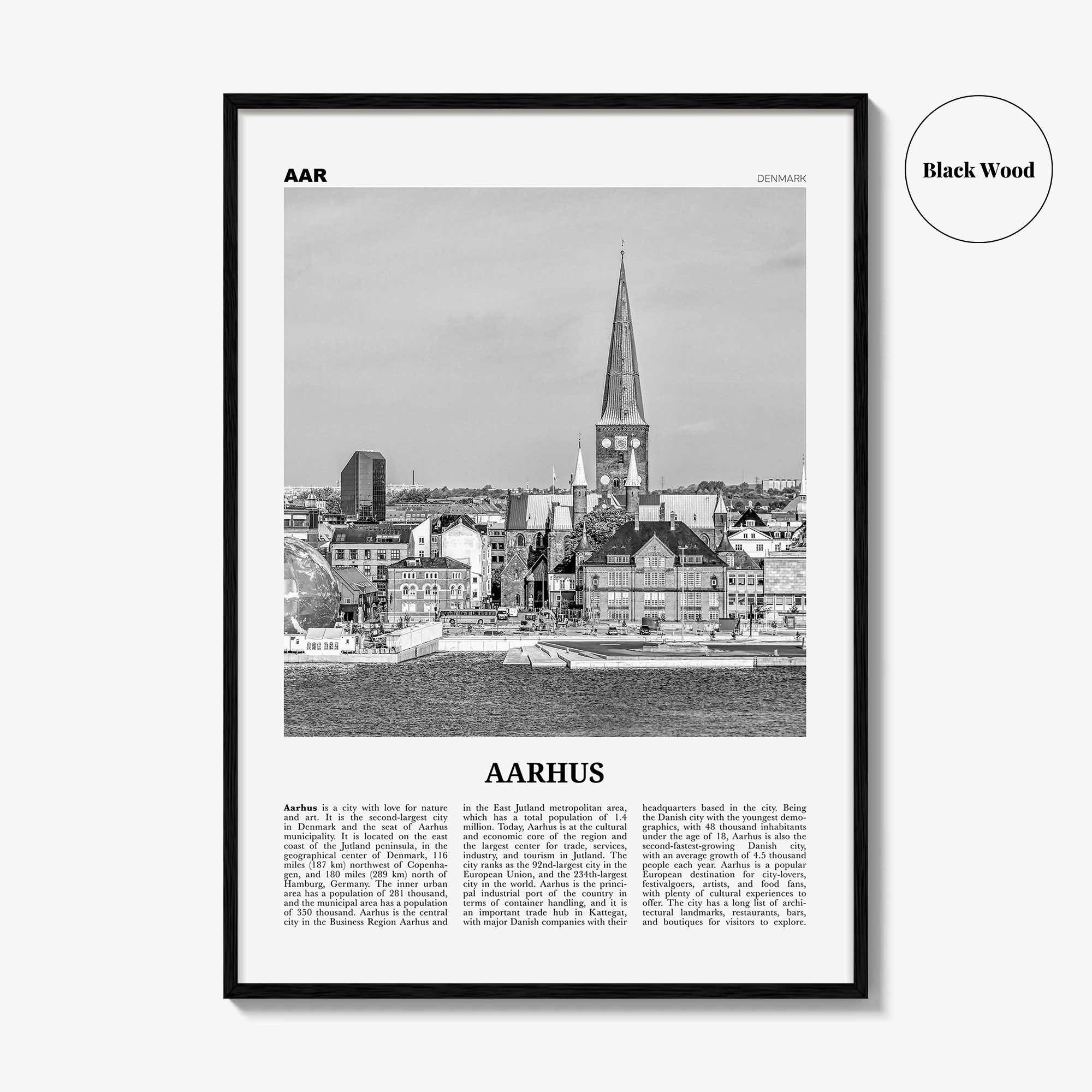 Aarhus Print Black and White No 1, Aarhus Wall Art, Aarhus Poster, Aarhus Photo, Aarhus Wall Decor, City Print, Denmark, Århus, Danmark