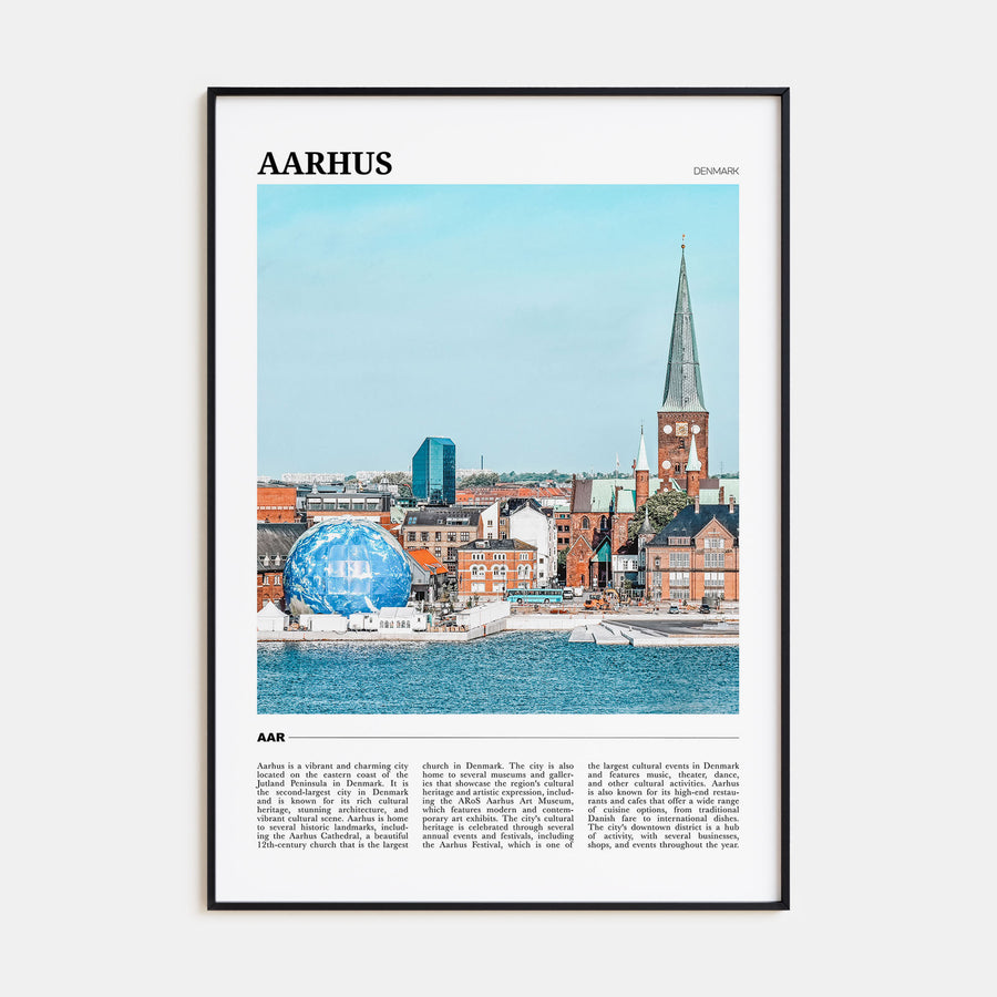 Aarhus Travel Color Poster