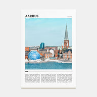 Aarhus Travel Color Poster