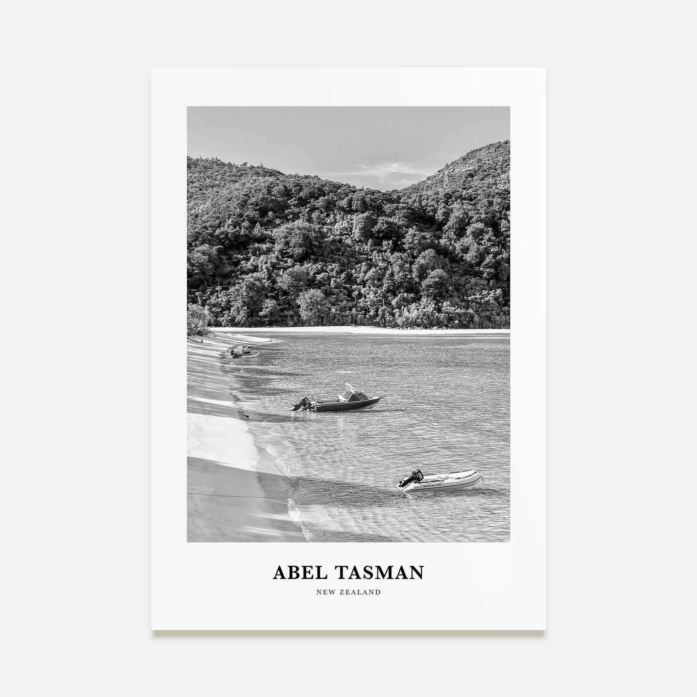 Abel Tasman National Park Portrait B&W Poster