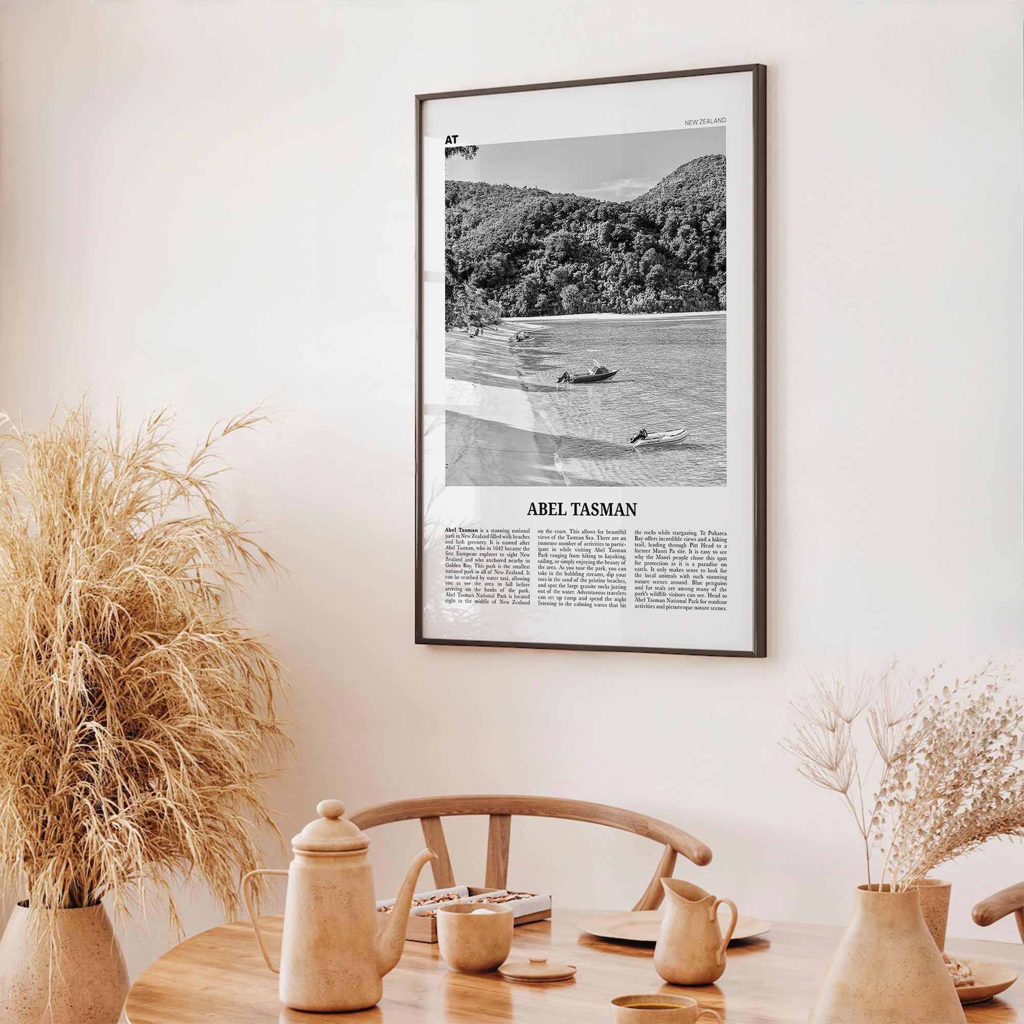 Abel Tasman National Park Print Black and White, Abel Tasman Wall Art, Abel Tasman Poster, Abel Tasman Photo, Abel Tasman Decor, New Zealand