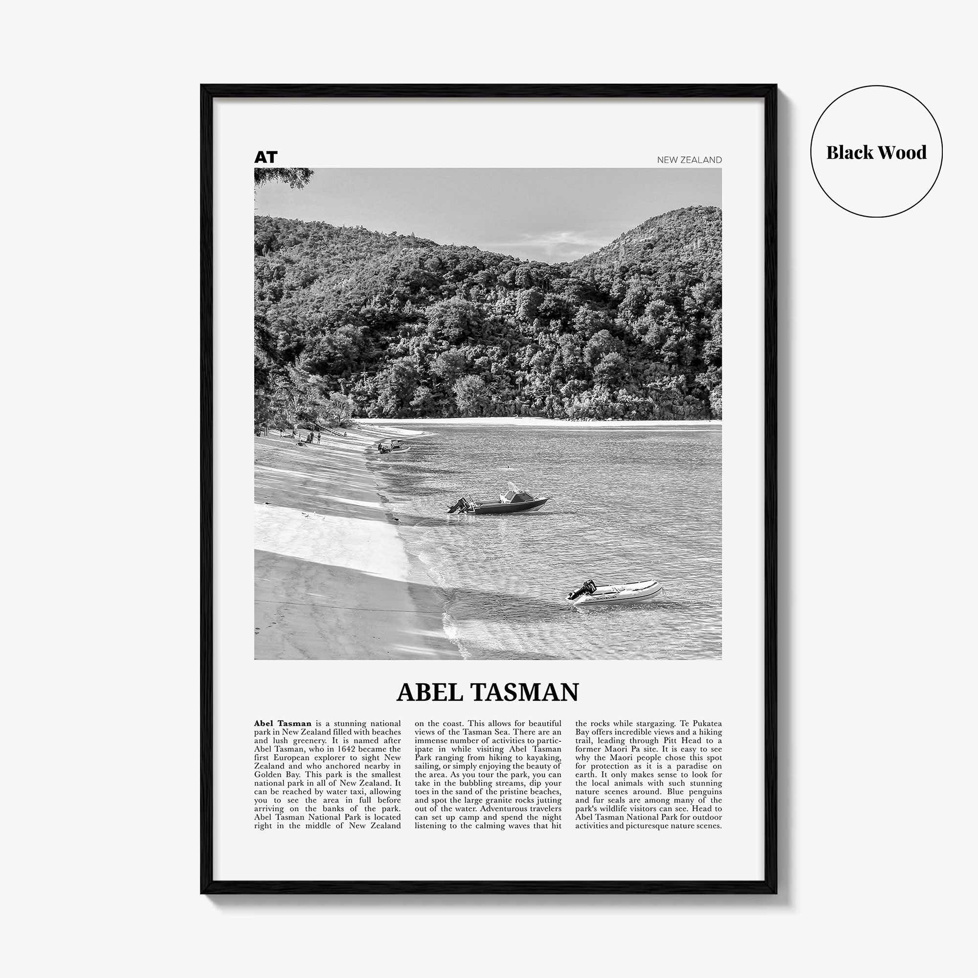 Abel Tasman National Park Print Black and White, Abel Tasman Wall Art, Abel Tasman Poster, Abel Tasman Photo, Abel Tasman Decor, New Zealand
