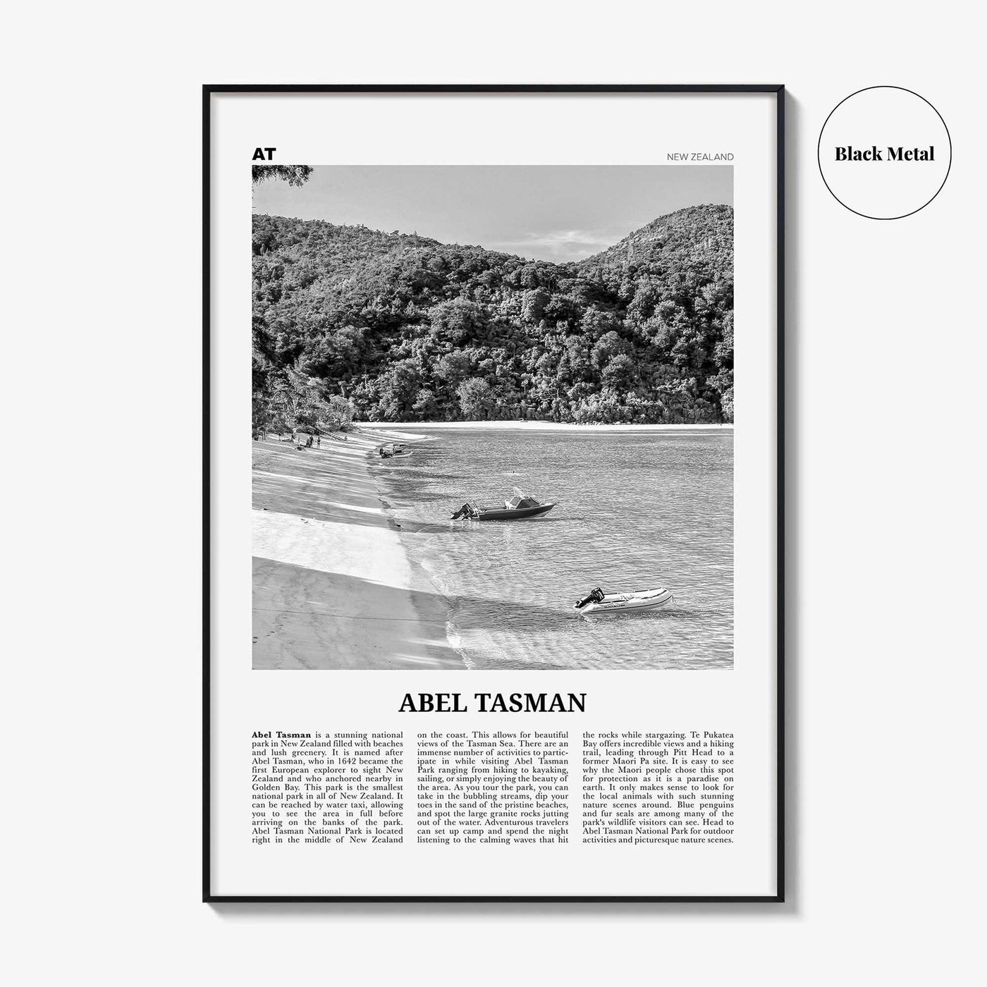 Abel Tasman National Park Print Black and White, Abel Tasman Wall Art, Abel Tasman Poster, Abel Tasman Photo, Abel Tasman Decor, New Zealand