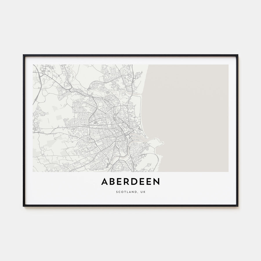 Aberdeen Map Landscape Poster