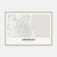 Aberdeen Map Landscape Poster