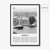 Aberdeen Print Black and White, Aberdeen Wall Art, Aberdeen Poster, Aberdeen City Photo, Scotland, United Kingdom, UK, Europe