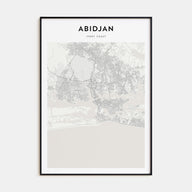 Abidjan Map Portrait Poster