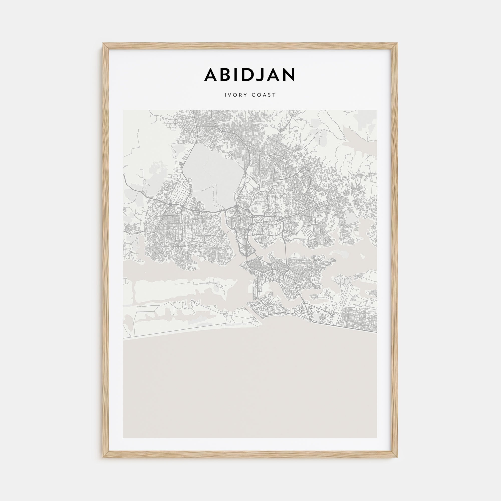 Abidjan Map Portrait Poster