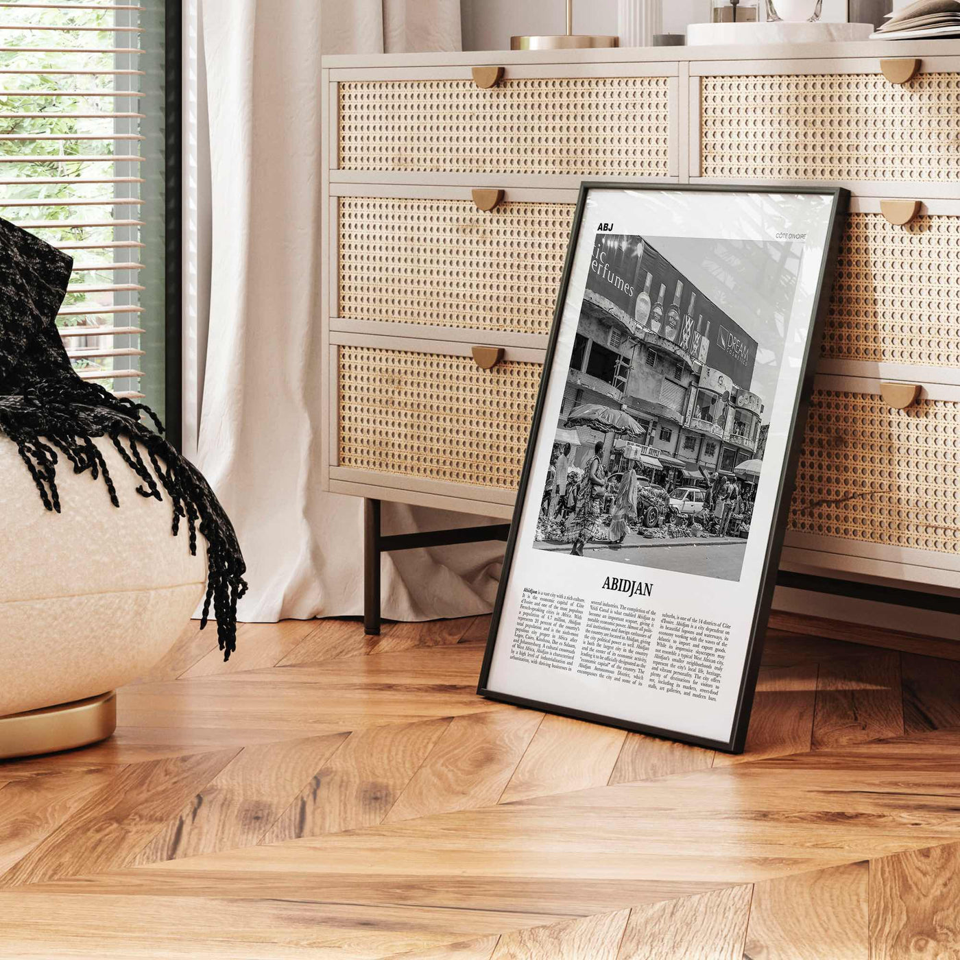 Abidjan Print Black and White, Abidjan Wall Art, Abidjan Poster, Abidjan Photo, Côte d'Ivoire, d'Abidjan, Ivory Coast, Africa