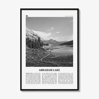 Abraham Lake Print Black and White, Abraham Lake Wall Art, Abraham Lake Poster, Abraham Lake Photo, Abraham Lake Décor, Abraham Lake Map