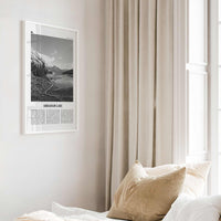 Abraham Lake Print Black and White, Abraham Lake Wall Art, Abraham Lake Poster, Abraham Lake Photo, Abraham Lake Décor, Abraham Lake Map