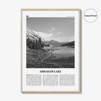 Abraham Lake Print Black and White, Abraham Lake Wall Art, Abraham Lake Poster, Abraham Lake Photo, Abraham Lake Décor, Abraham Lake Map