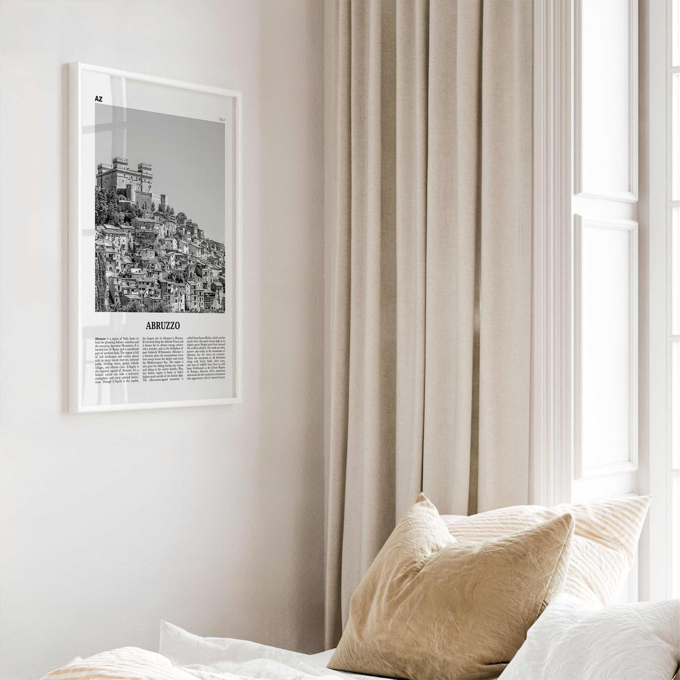 Abruzzo Print Black and White No 1, Abruzzo Wall Art, Abruzzo Poster, Abruzzo Photo, Abruzzo Wall Décor, Abruzzo Map, Italy