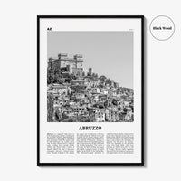 Abruzzo Print Black and White No 1, Abruzzo Wall Art, Abruzzo Poster, Abruzzo Photo, Abruzzo Wall Décor, Abruzzo Map, Italy