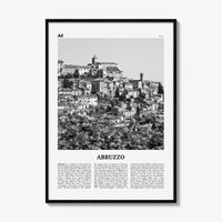 Abruzzo Print Black and White No 2, Abruzzo Wall Art, Abruzzo Poster, Abruzzo Photo, Abruzzo Wall Décor, Abruzzo Map, Italy