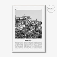 Abruzzo Print Black and White No 2, Abruzzo Wall Art, Abruzzo Poster, Abruzzo Photo, Abruzzo Wall Décor, Abruzzo Map, Italy