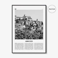 Abruzzo Print Black and White No 2, Abruzzo Wall Art, Abruzzo Poster, Abruzzo Photo, Abruzzo Wall Décor, Abruzzo Map, Italy