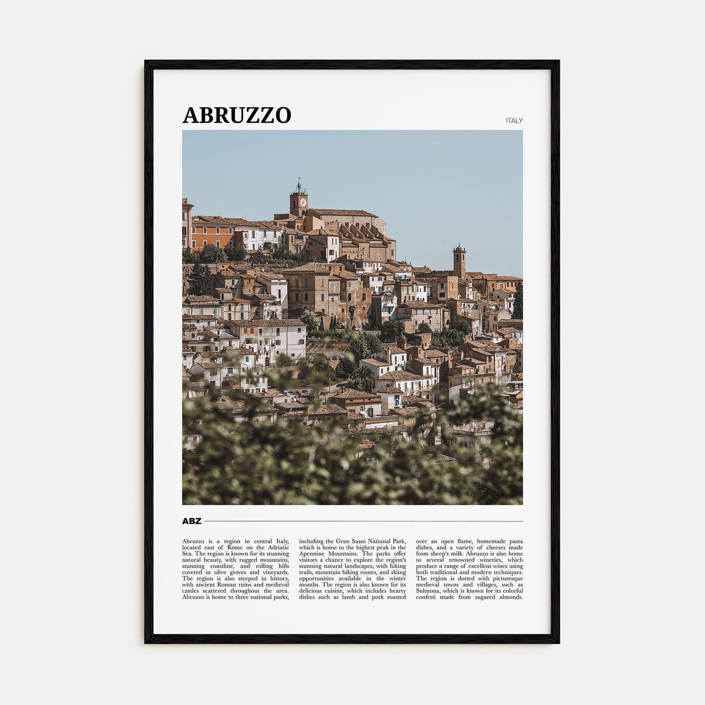 Abruzzo Travel Color No 1 Poster