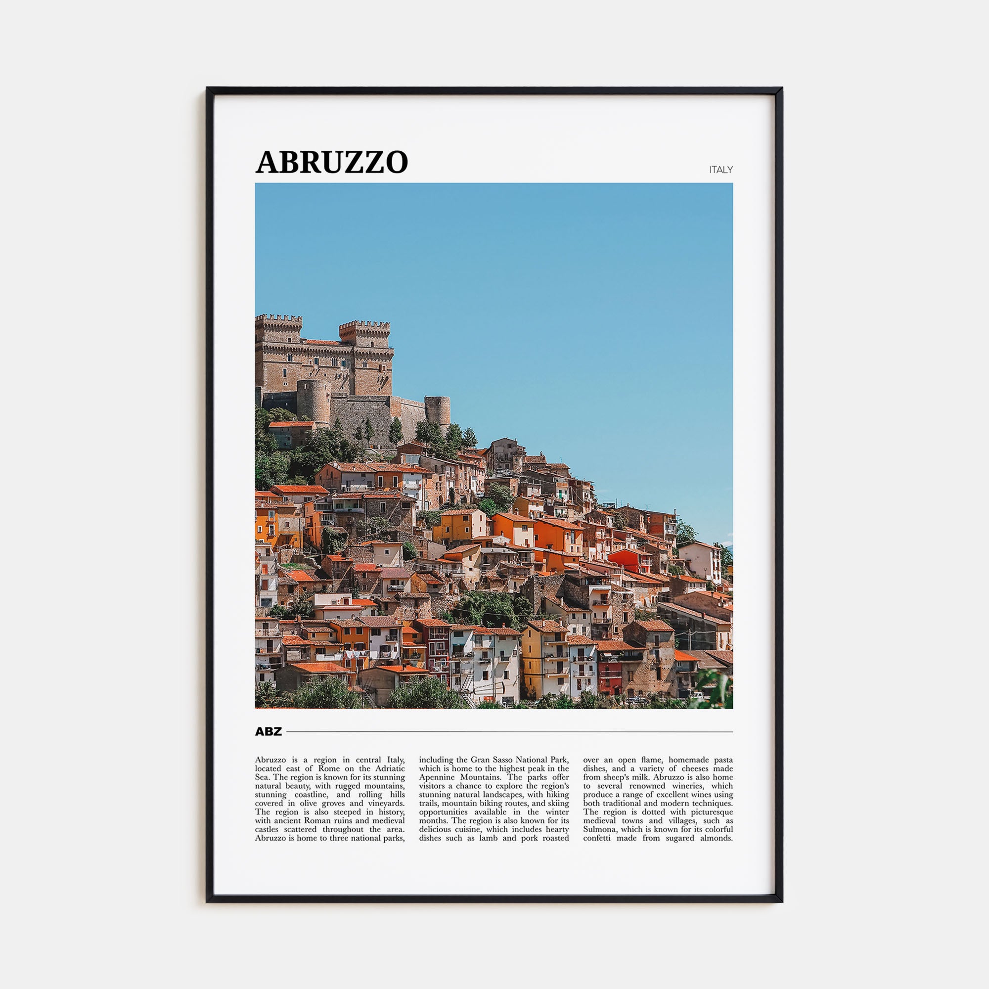 Abruzzo Travel Color No 2 Poster