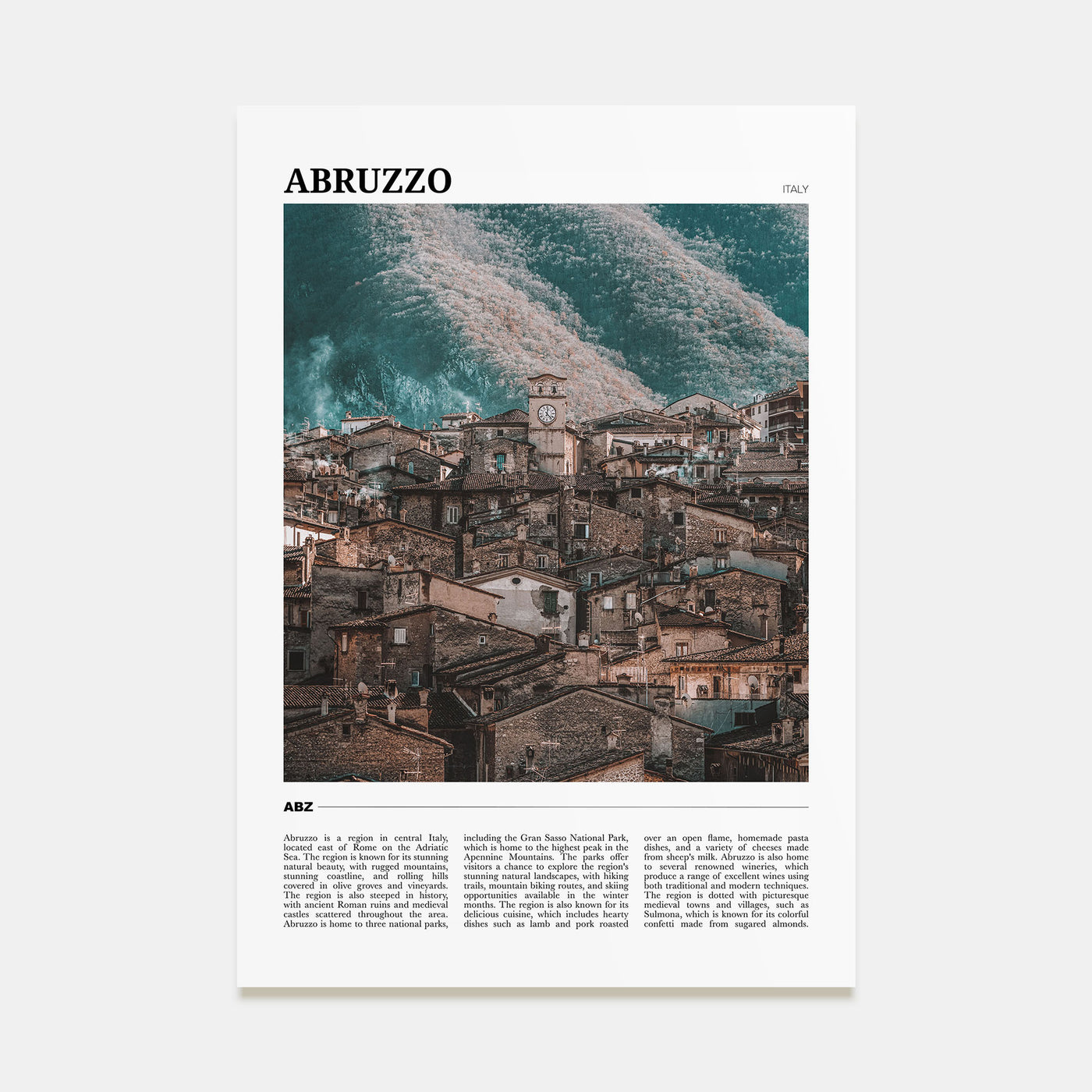 Abruzzo Travel Color No 3 Poster