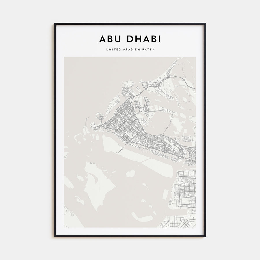 Abu Dhabi Map Portrait Poster