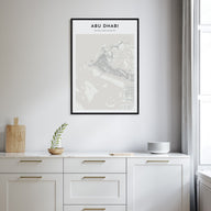 Abu Dhabi Map Portrait Poster