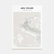 Abu Dhabi Map Portrait Poster