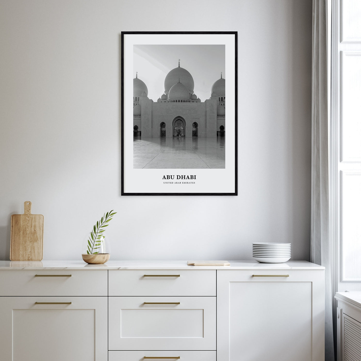 Abu Dhabi Portrait B&W Poster
